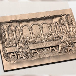 Last Supper Relief STL view 3