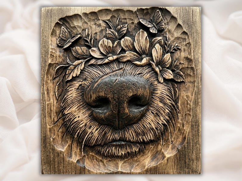 Highland Cow Nose 3D Relief STL