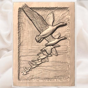 Flying Geese 3D Relief STL for CNC Router view 2