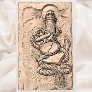 Lighthouse Anchor STL view 3