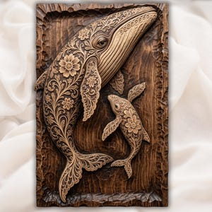 Whale family STL view 1
