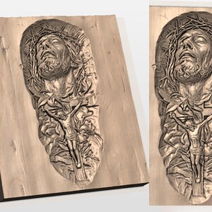 Jesus Crucifix 3D Relief STL view 2
