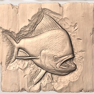 Mahi Mahi Relief STL view 2