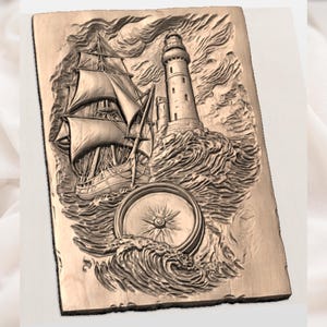 Lighthouse Ship STL view 2