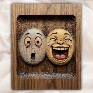 Funny Emoji Faces STL view 1