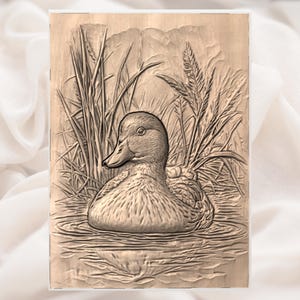 Mallard Duck 3D Relief STL File view 3