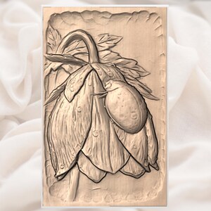 Ladybug Flower Relief STL view 3
