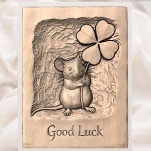 Good Luck Mouse Relief STL view 2