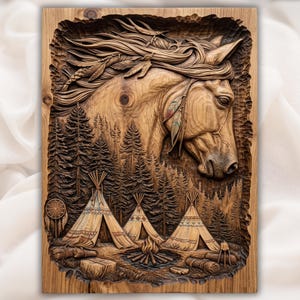 Horse Teepee Camp STL view 1