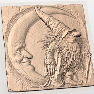 Mystic Gnome Moon STL view 2