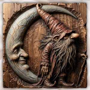 Mystic Gnome Moon STL view 1