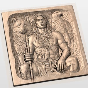 Warrior Relief STL view 3