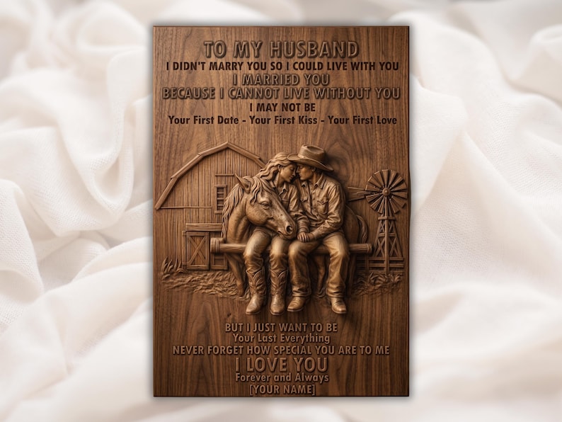 Personalized Husband Gift Relief STL