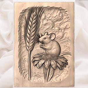 Mouse on Daisy Panel  STL view 2