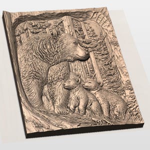 Bear Family Relief STL view 2