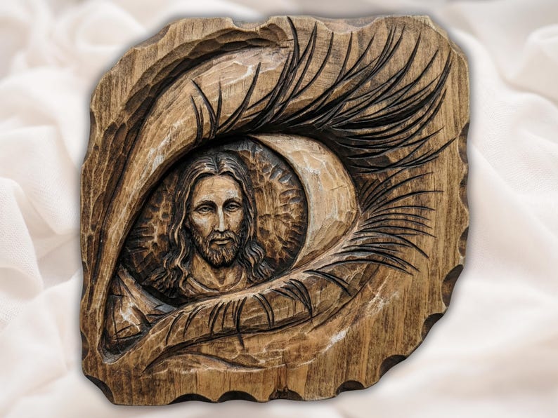 Eye With Jesus 3D Relief STL