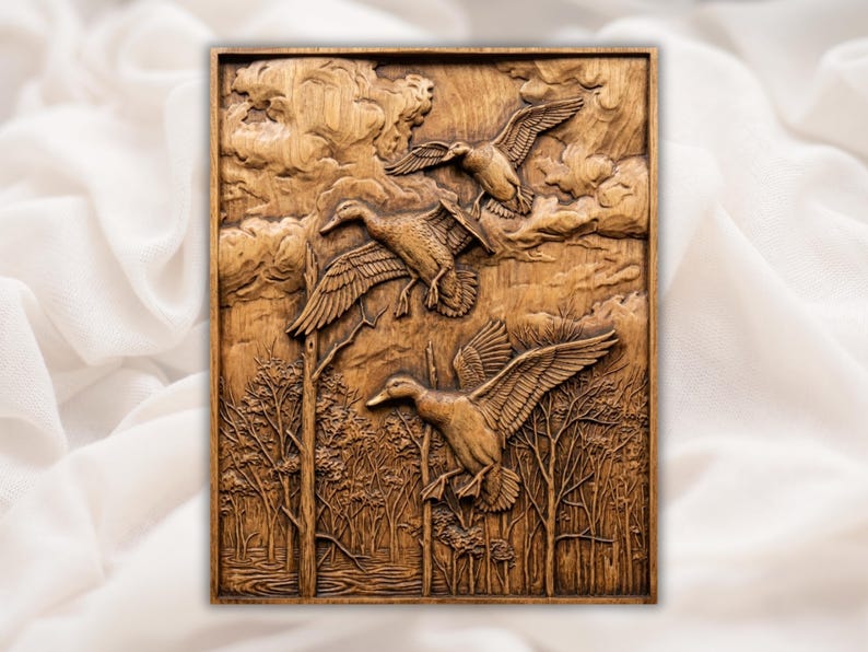 Flying Ducks 3D Relief STL