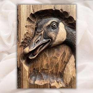 Goose Head Relief STL view 1