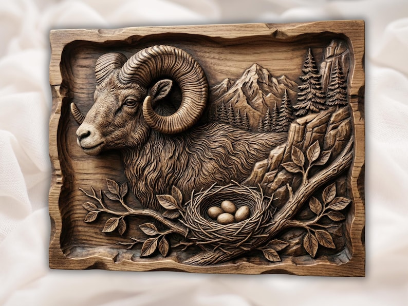 Bighorn Sheep STL 3D Relief