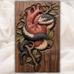 Serpent & Heart STL view 1