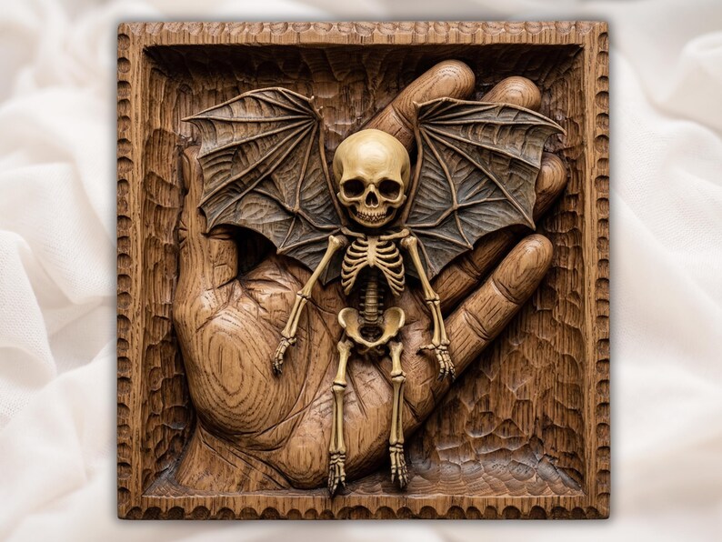 Skeleton Bat Creature STL
