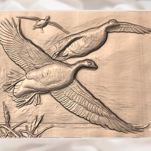 Flying Geese 3D Relief STL File view 2