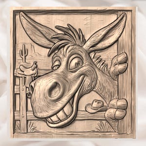 Funny Donkey STL File view 3