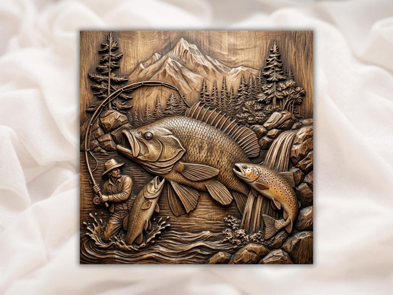 Fishing 3D Relief STL