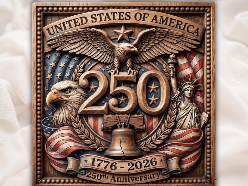 USA 250th Anniversary Relief STL