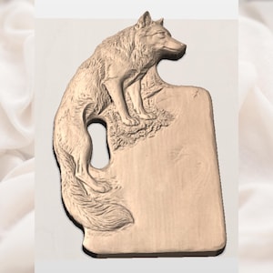 Fox Shaped Cutting Board STL for CNC Router view 3
