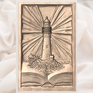 Lighthouse Book STL view 3