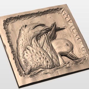 Duck Splash Relief STL view 2