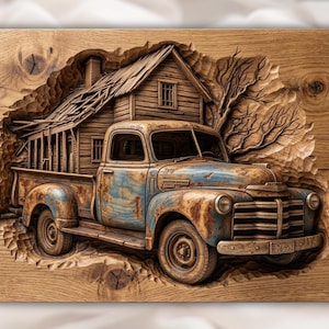 Rusty Truck STL view 1
