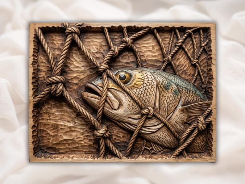 Fishing Net 3D Relief STL