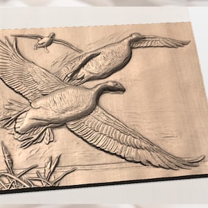 Flying Geese 3D Relief STL File view 3