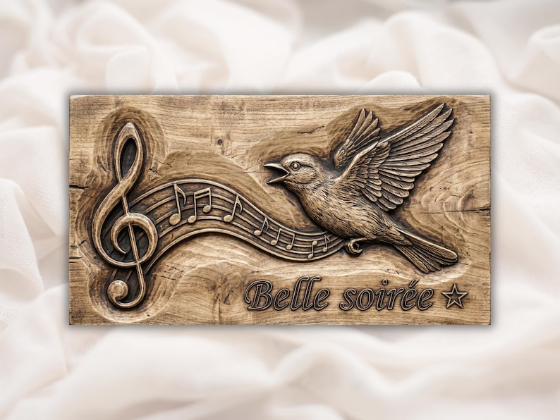 Songbird Music 3D Relief STL