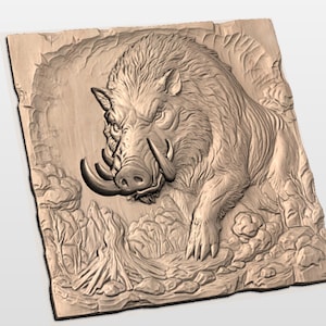 Wild Boar STL view 3