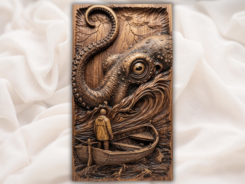 Kraken STL Relief