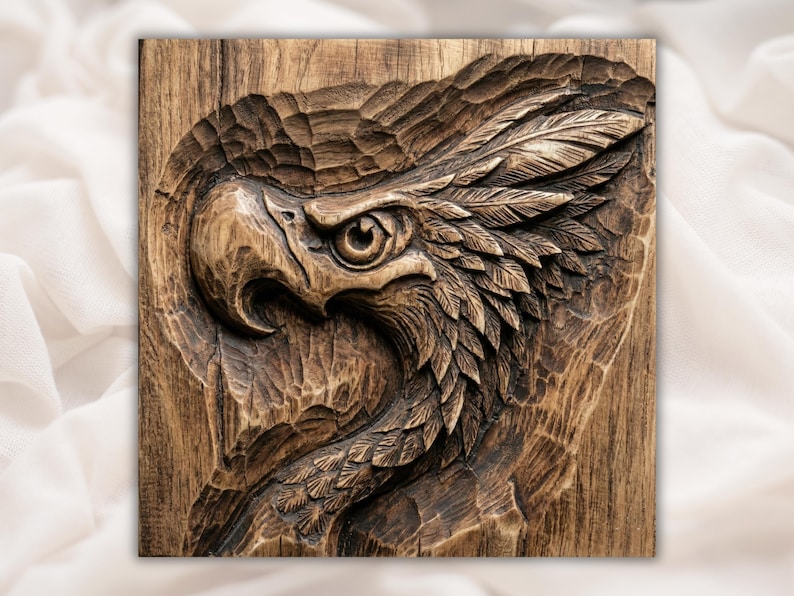 Eagle Head 3D Relief STL