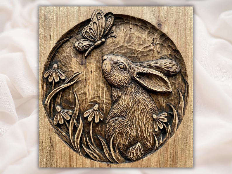 Bunny Rabbit 3D Relief STL File