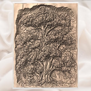 Magnolia Flower Relief STL view 3