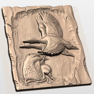Flying Geese & Duck Relief STL view 2