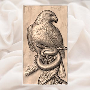 Hawk & Snake 3D Relief STL view 2