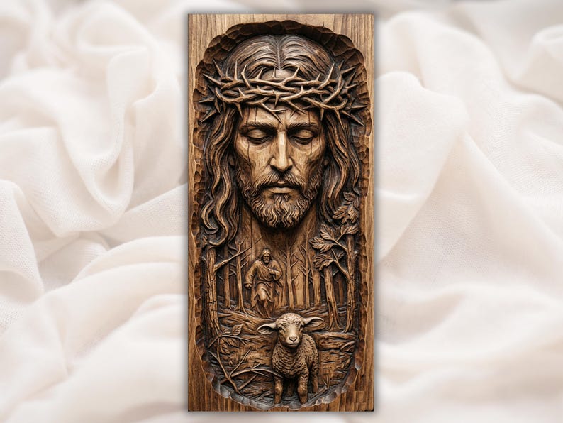 Jesus Crown of Thorns Relief STL