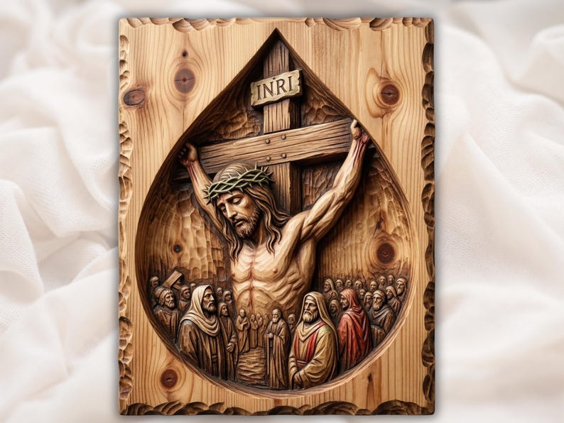 Jesus Crucifixion tear drop STL