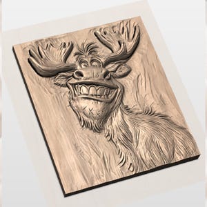 Funny Moose STL File view 3