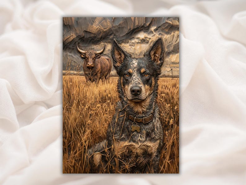 Cattle Dog 3D Relief STL