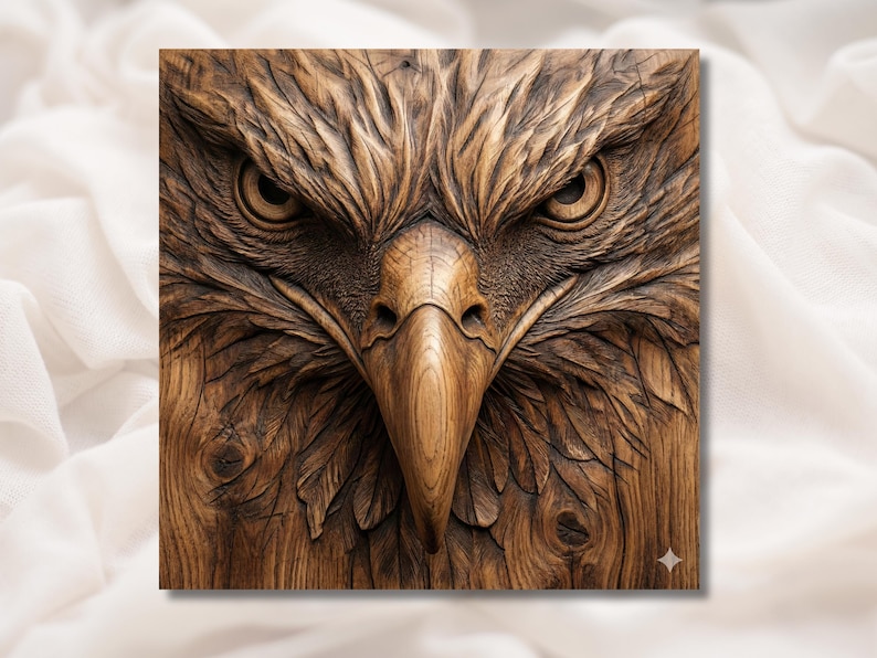 Eagle Head 3D Relief STL