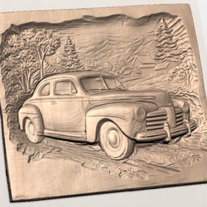 Vintage Car STL view 2