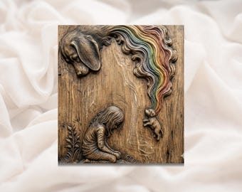 Pet Memorial 3D Relief STL | Dog & Child Sympathy Wall Art Panel | CNC Router Aspire, VCarve Pro, Carveco  | Dog Lover Gift